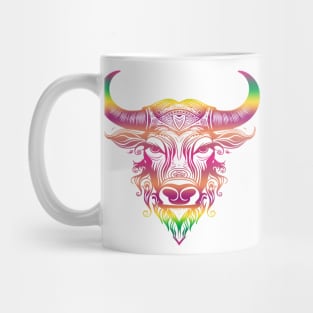 Rainbow Taurus Bull Mug